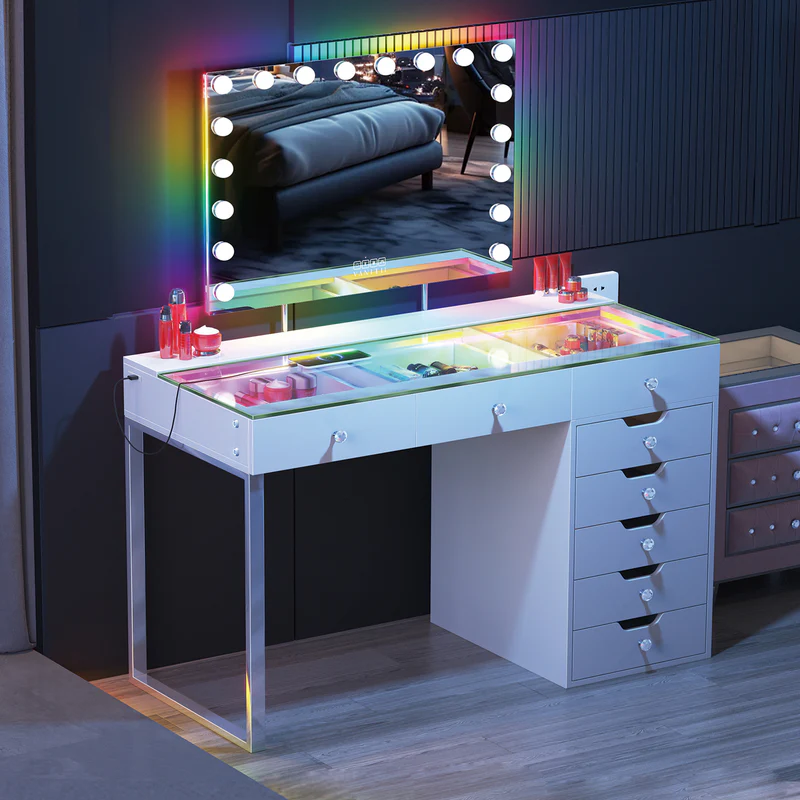 Meet the New Vanitii Chelsea Vanity Set – Your Dream Vanity Table with RGB Lights