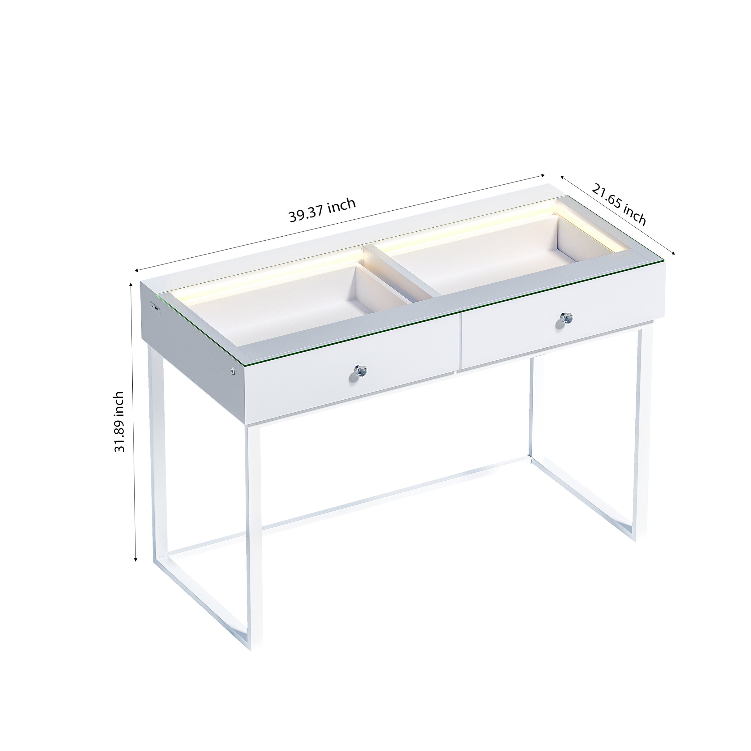 VANITII Alice Vanity Desk Pro - 2 Storage Drawers