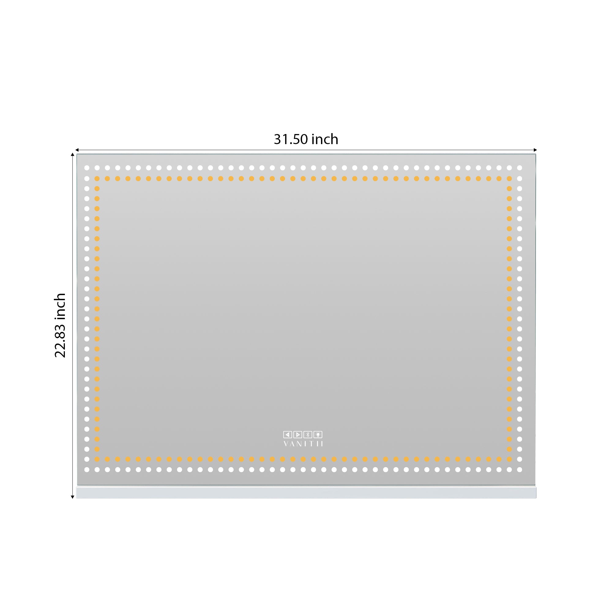 Size of VANITII DL Vanity Mirror with High Lumen LED Light.