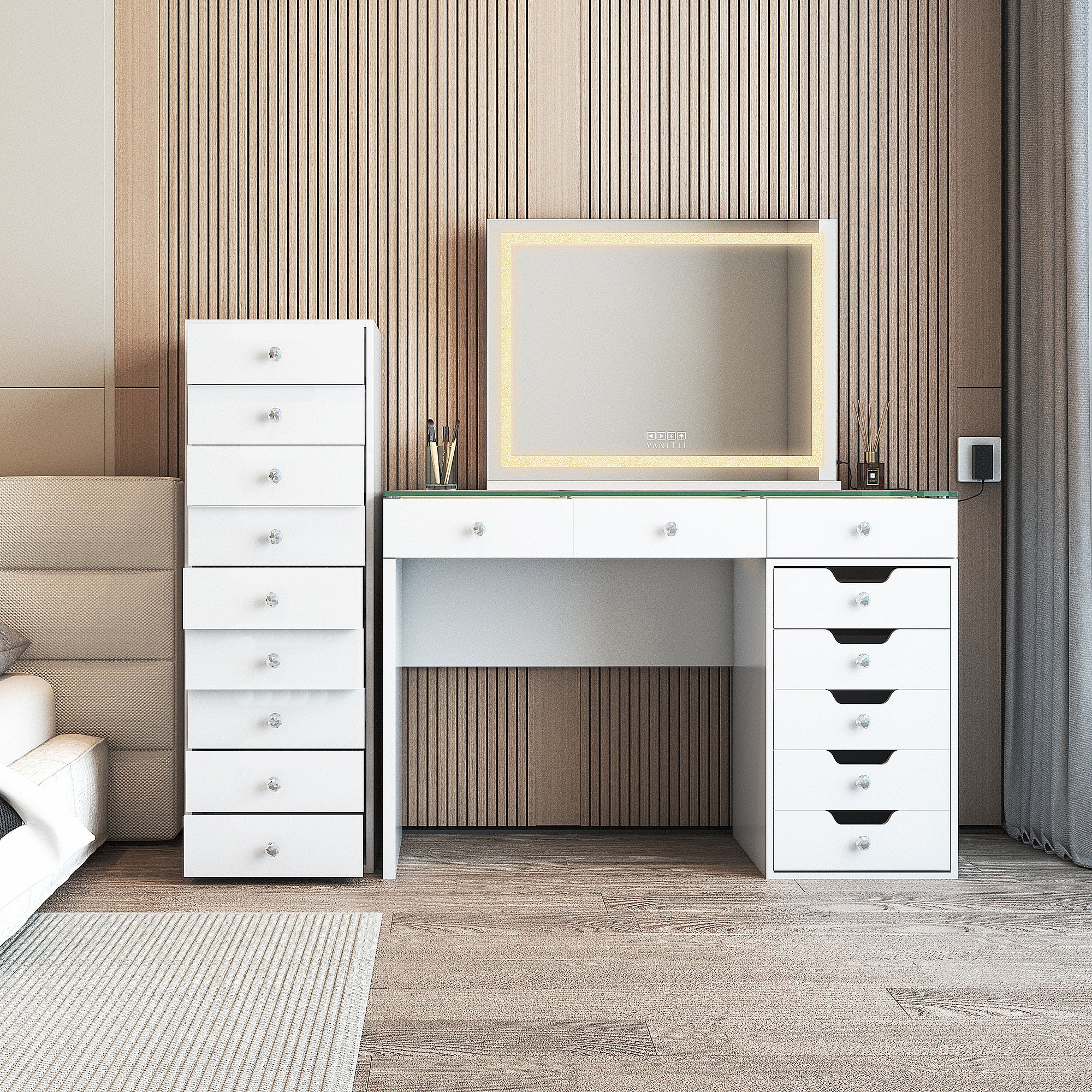 9-Drawer Makeup Vanity Storage Unit