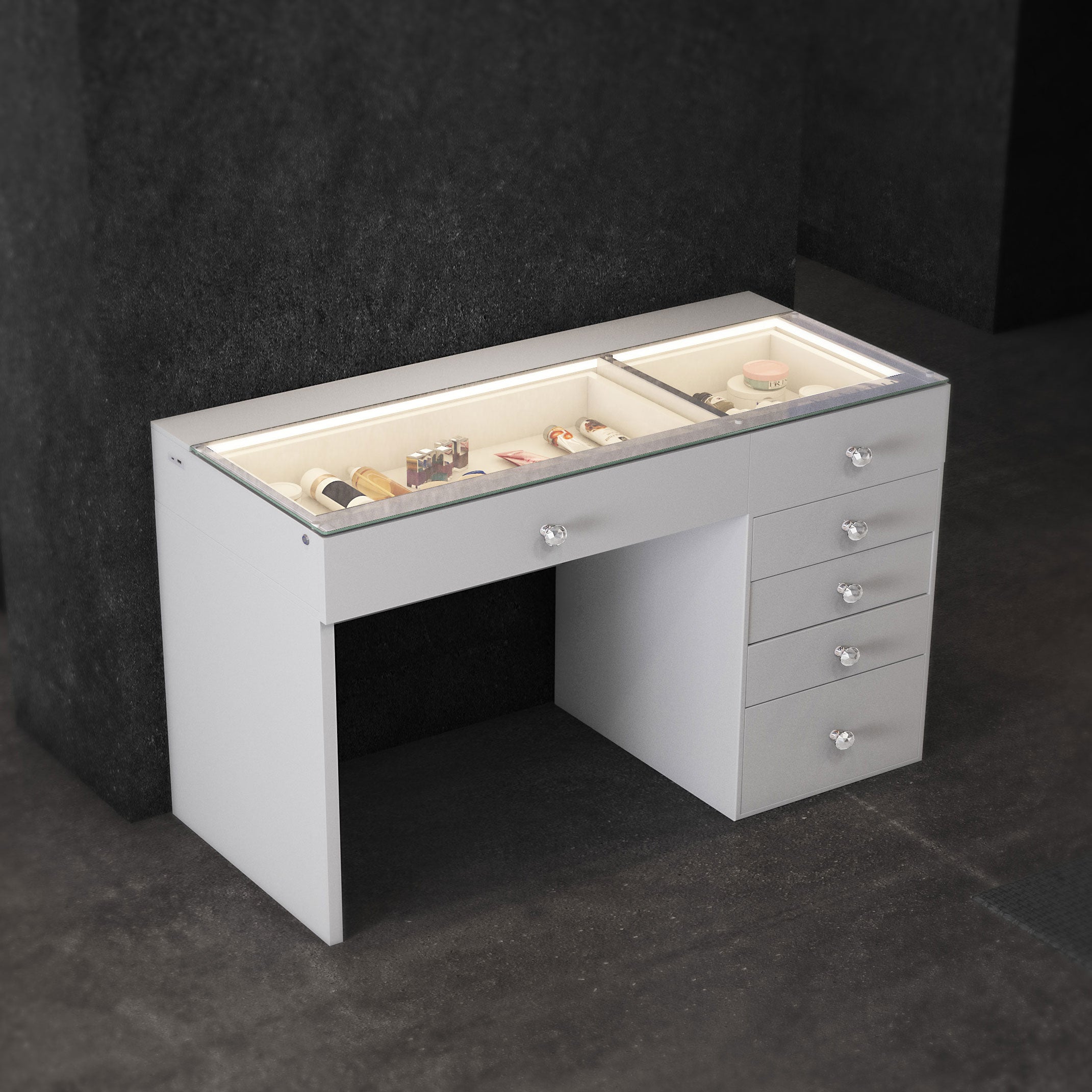 VANITII Vanity Table- 6 Storage Drawers vanitii