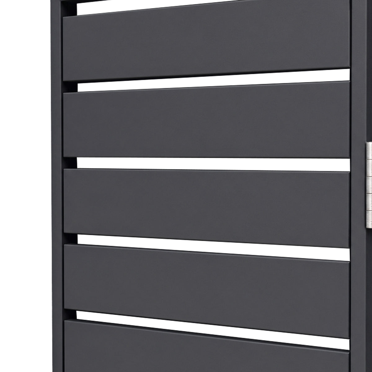 240L GREY SINGLE-DOOR STEEL TRASH CAN ENCLOSURE