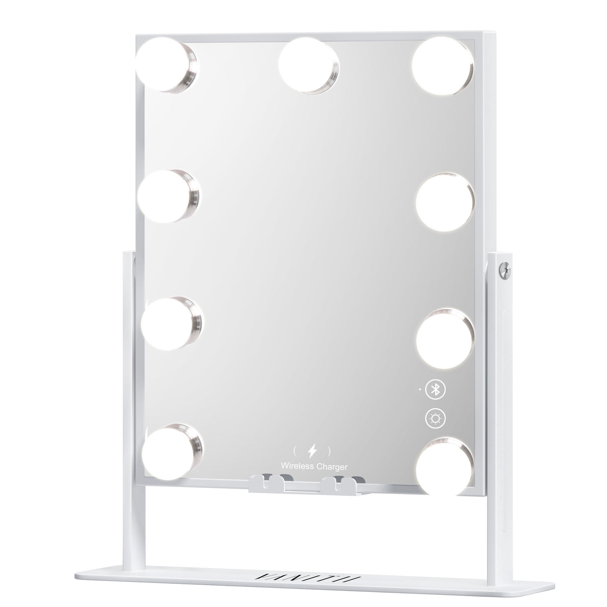 VANITII Fenair Hollywood Glow Vanity Mirror with Wireless Charging M - 9 Dimmable LED Bulbs