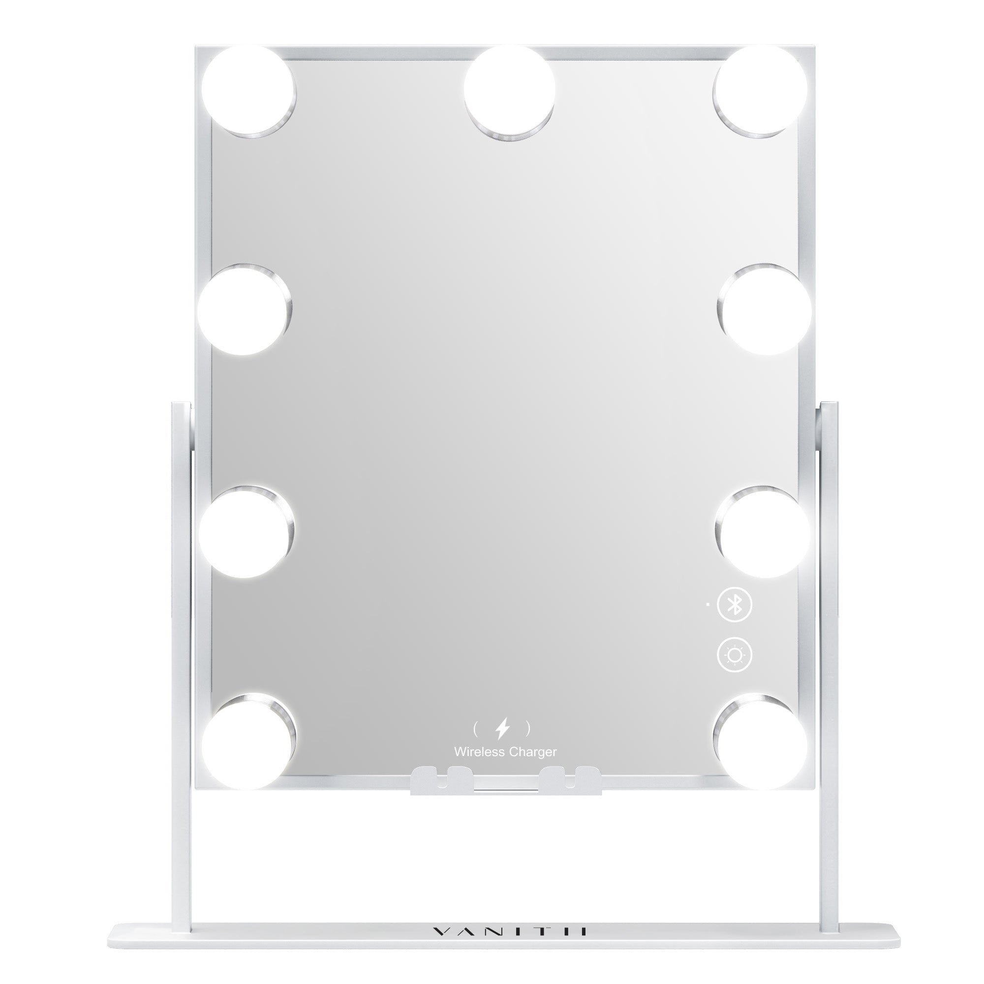 VANITII Fenair Hollywood Glow Vanity Mirror with Wireless Charging M - 9 Dimmable LED Bulbs