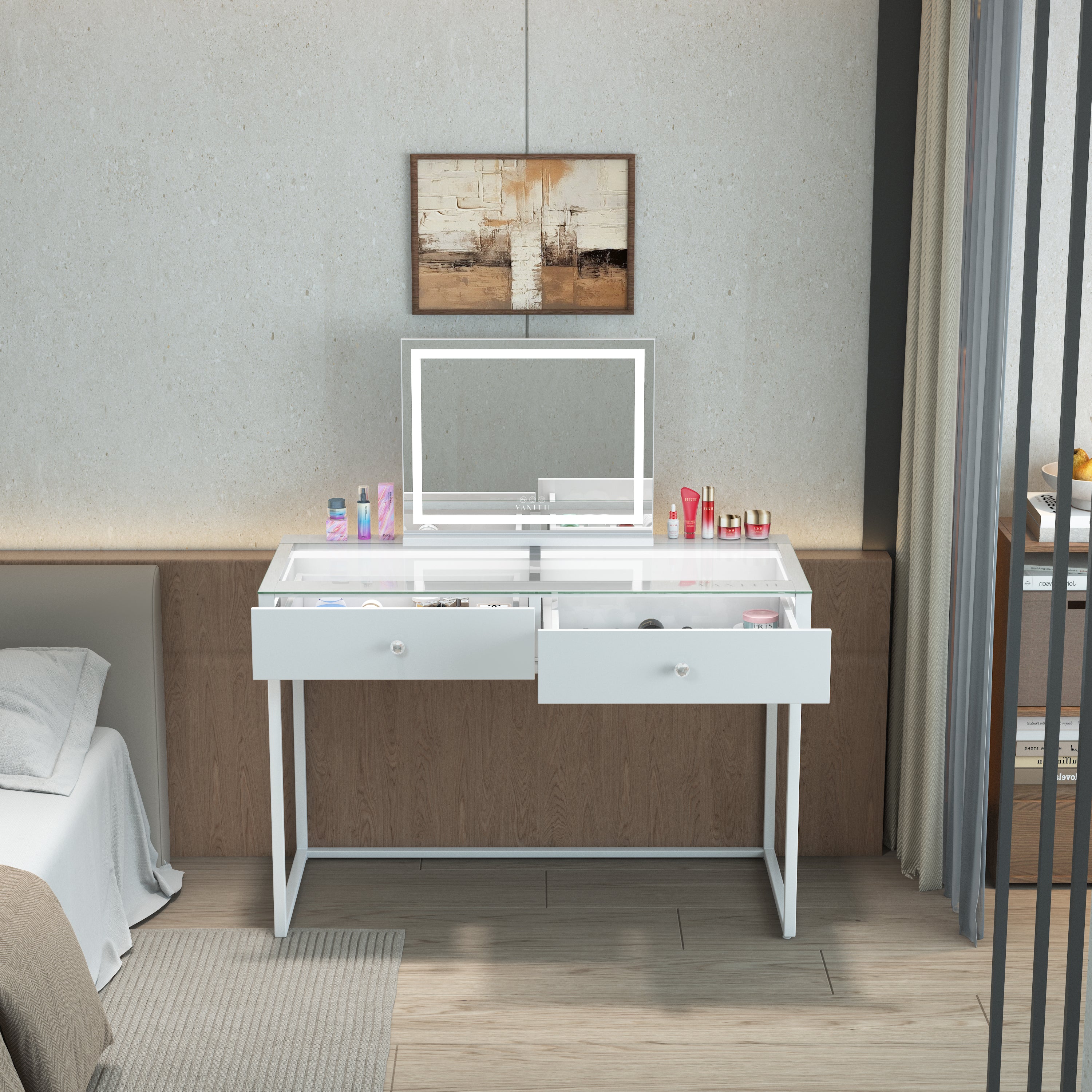 VANITII Alice Vanity Desk Pro - 2 Storage Drawers