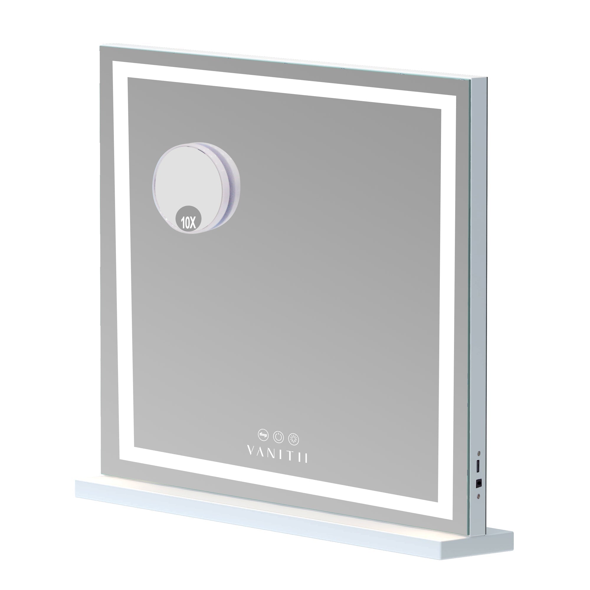 The VANITII Light Strip Vanity Mirror is equipped with intelligent touch control, 3 adjustable color temperatures of light, and a detachable base. The frame of the mirror is designed in a simple white style. Perfectly combine fashion and practicality.
