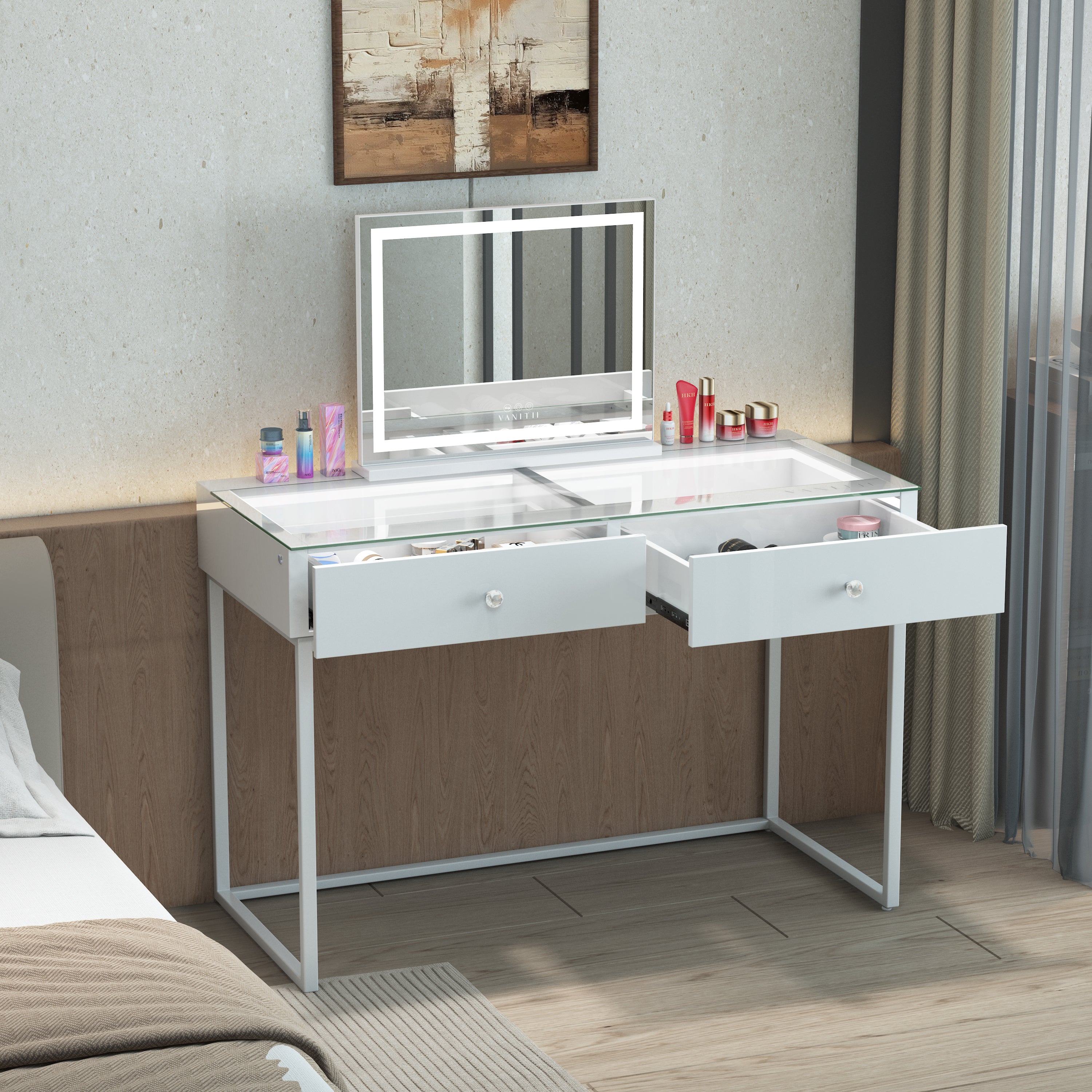 VANITII Alice Vanity Desk Pro - 2 Storage Drawers