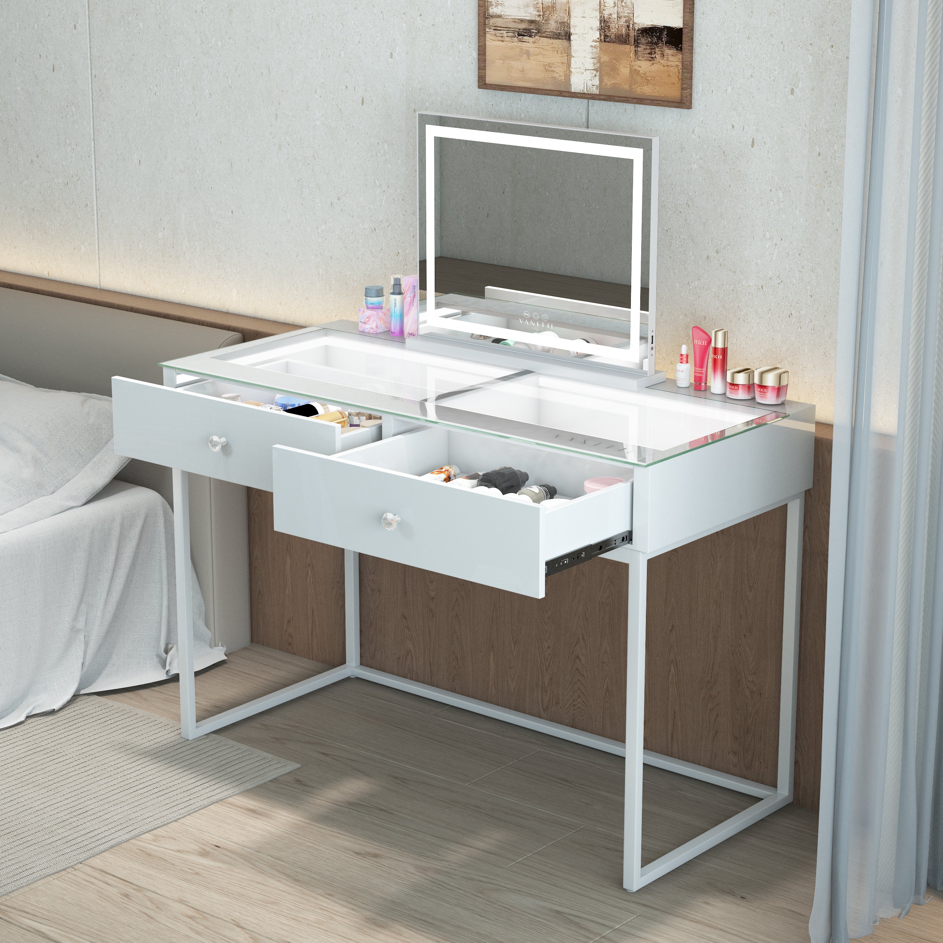 VANITII Alice Vanity Desk Pro - 2 Storage Drawers