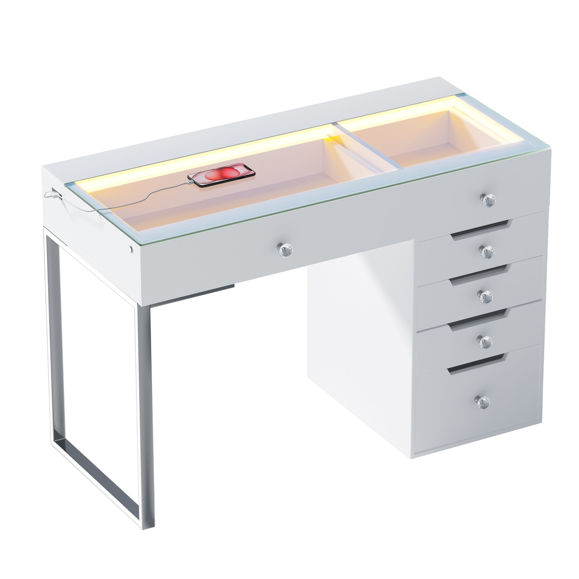 VANITII Diana Vanity Desk Pro - 6 Storage Drawers vanitii