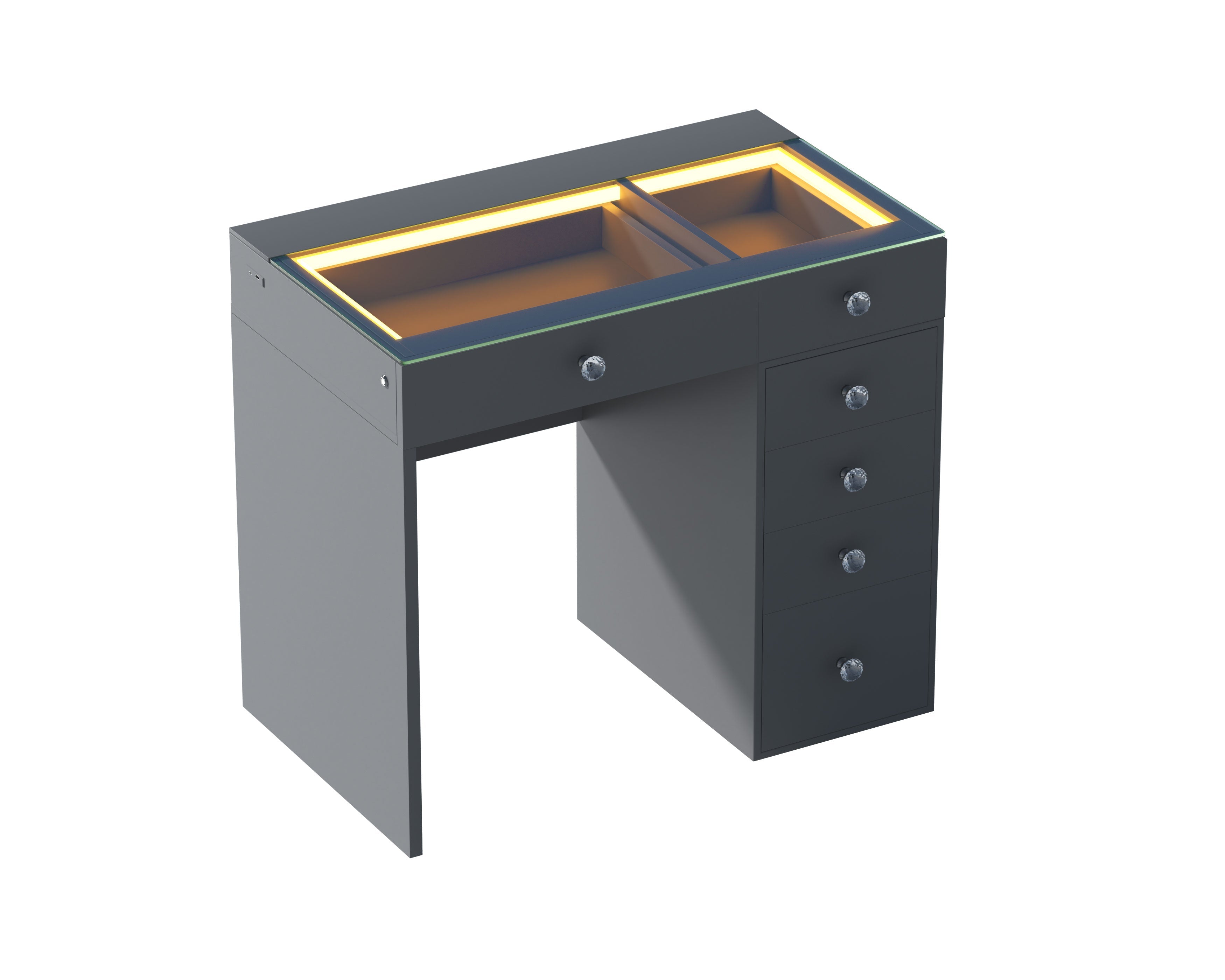 VANITII Diana 6 Storage Drawers Vanity Desk