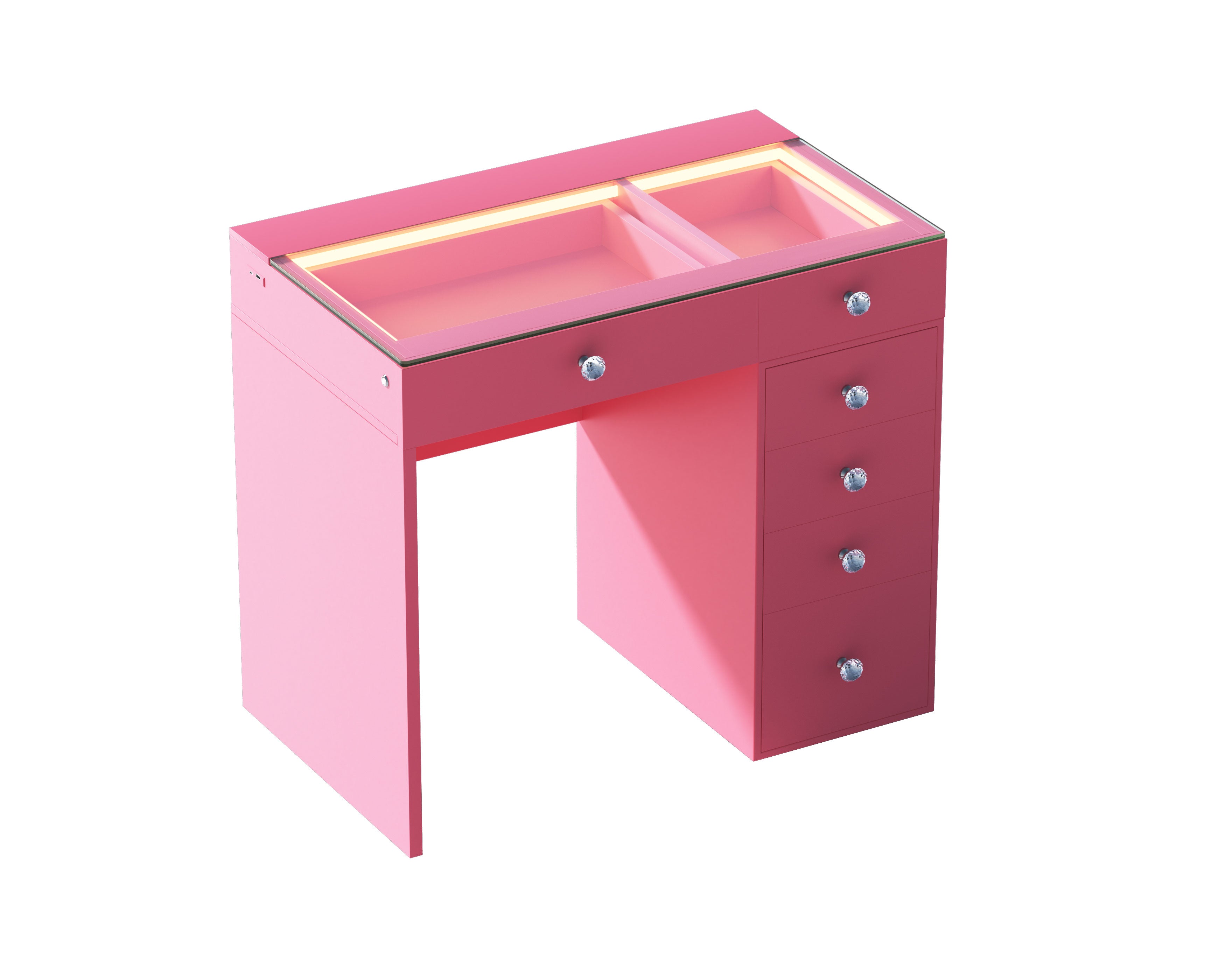 VANITII Diana 6 Storage Drawers Vanity Desk