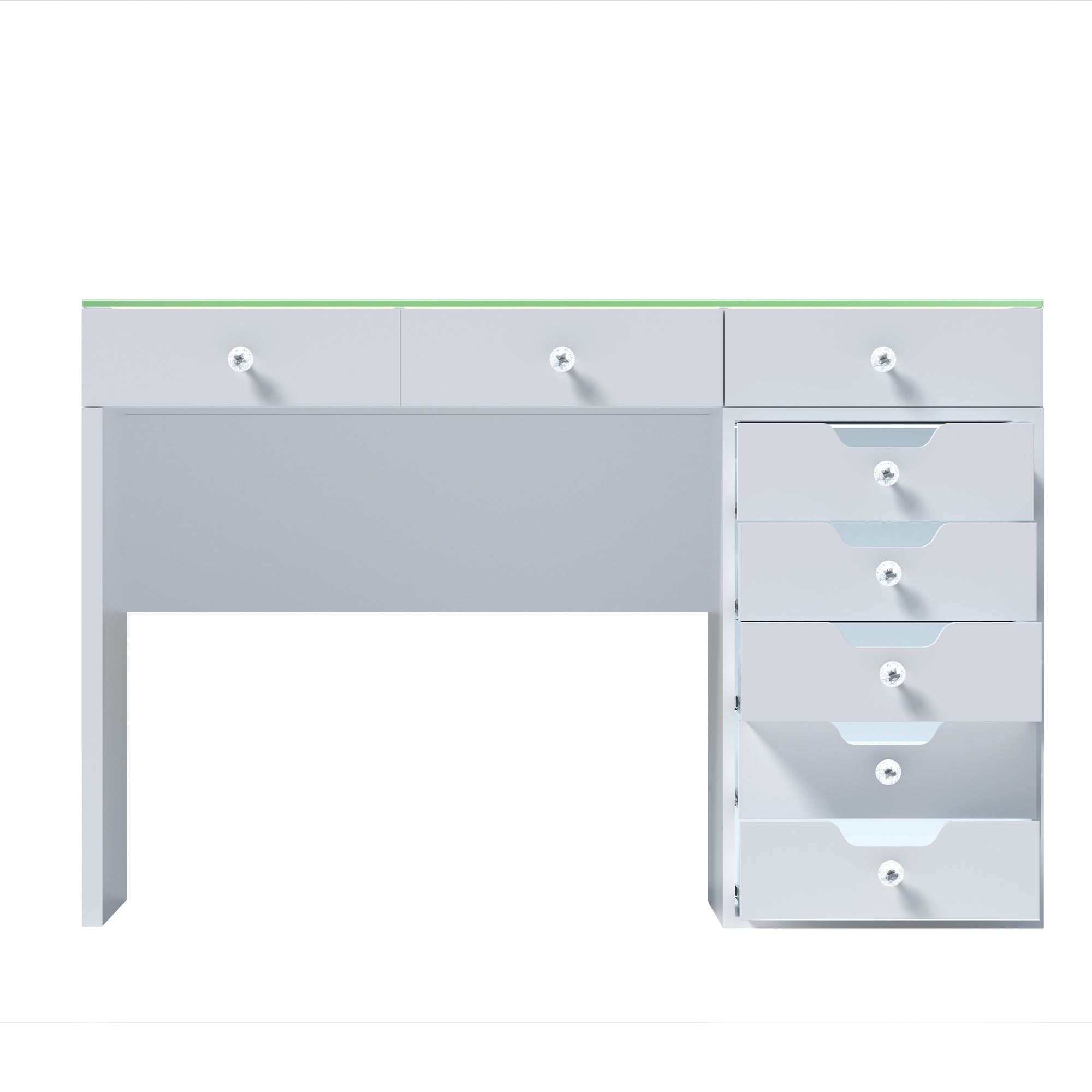 VANITII Diana Vanity Desk - 8 Storage Drawers