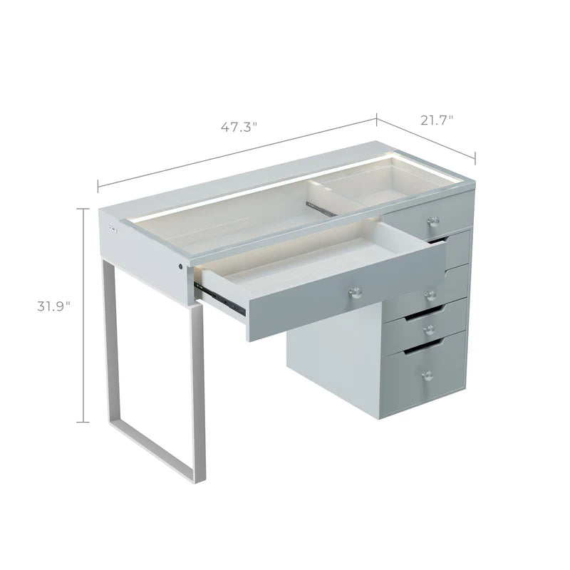 VANITII Diana Vanity Desk Pro - 6 Storage Drawers vanitii