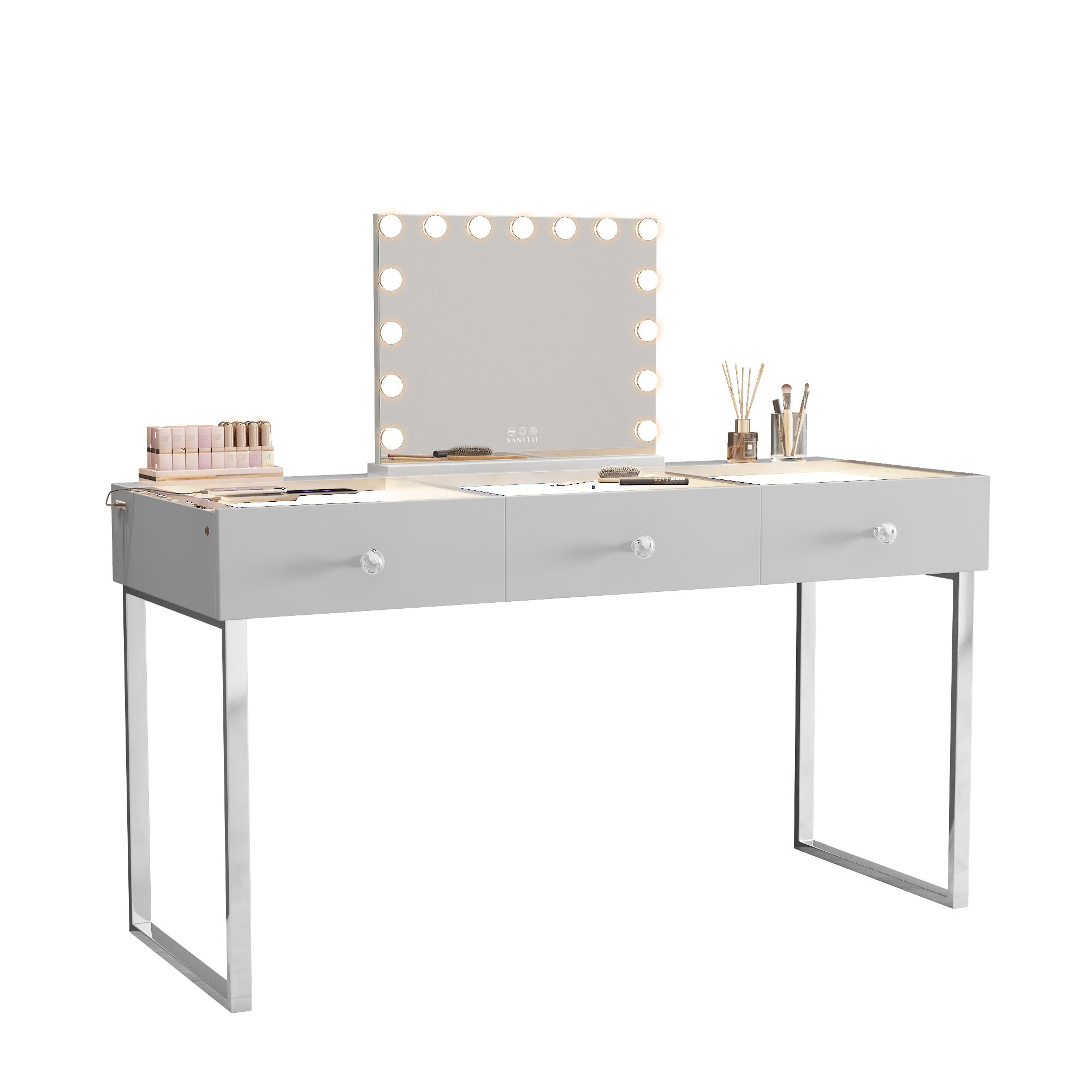 Billie Vanity Desk Pro - 3 Storage Drawers_VANITII